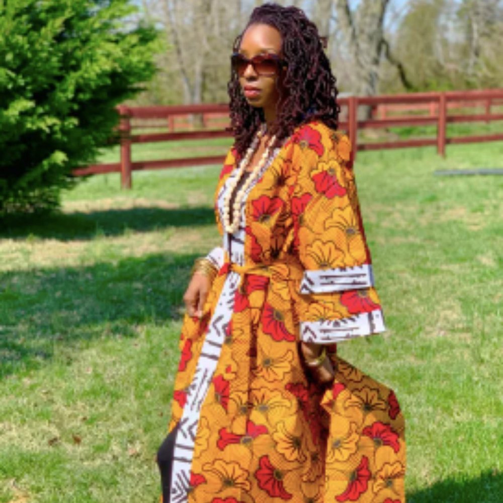 Princess Fleurs Ankara Print Kimono